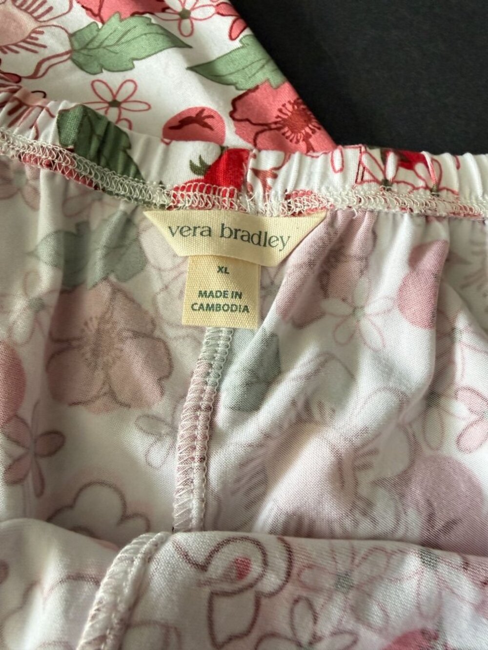 NWT Vera Bradley Womens Floral Pajama Set XL Botanical Print Lightweight - Picture 11 of 12